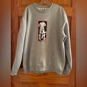 Adidas Originals x Mark Gonzales Shmoofoil Olympic Crew Sweatshirt Gray Size L